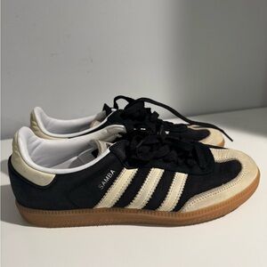 Adidas Samba Black and Cream Sneakers